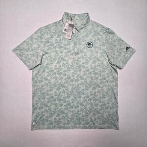 Adidas Prisma Print Golf Polo Mens XL Green Georgetown Country Club Performance